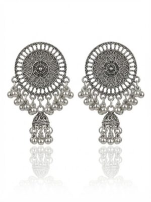 Delicate Oxidized metal Huggie