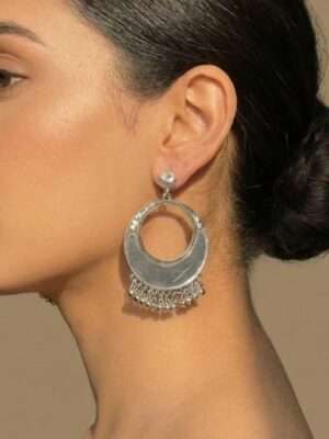 Delicate Oxidized metal Huggies