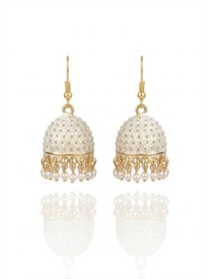 Elegant Golden Pearl Jhumka