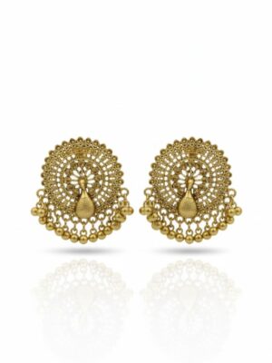 Golden Peacock Design Ethnic Earring