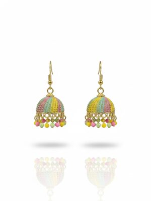 Multicolor Ethnic Jhumka Earrings