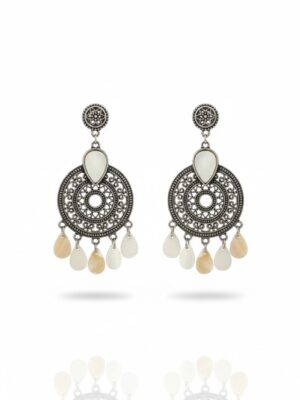 Statement Oxidised Silver Earrings