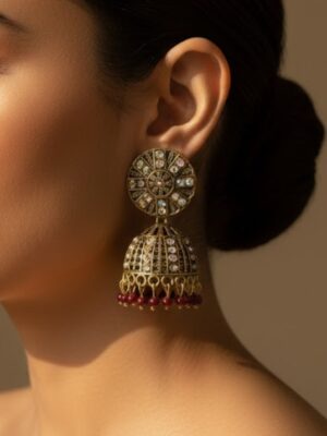 Traditional Gold-Plated Jhumka Earrings